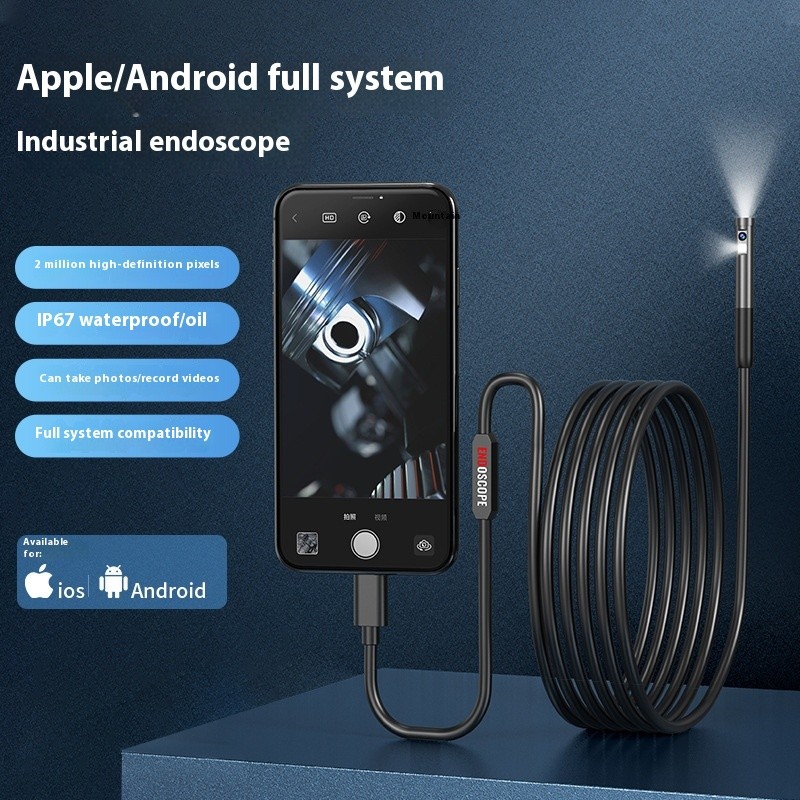 Single Dual Lens HD Type-c Three-in-one Mobile Phone Pipe Endoscope