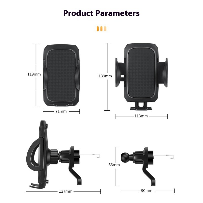 Carbon Fiber Suction Cup Car Phone Holder