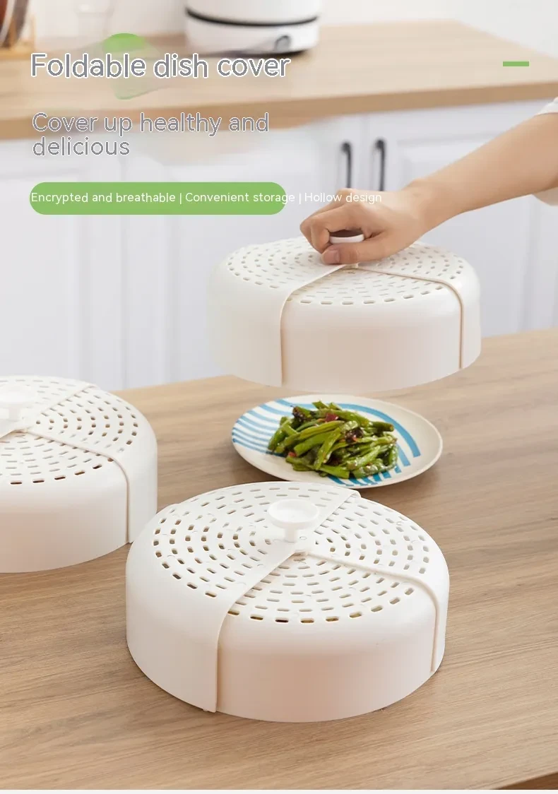Foldable Food Cover Ventilation Table Cover Dustproof Rotating Vegetable