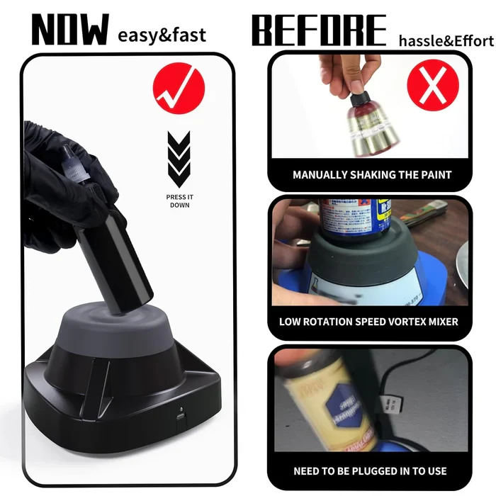 Tattoo Ink Bottle Mixer Mini Vortex Mixer Wireless 10000RPM