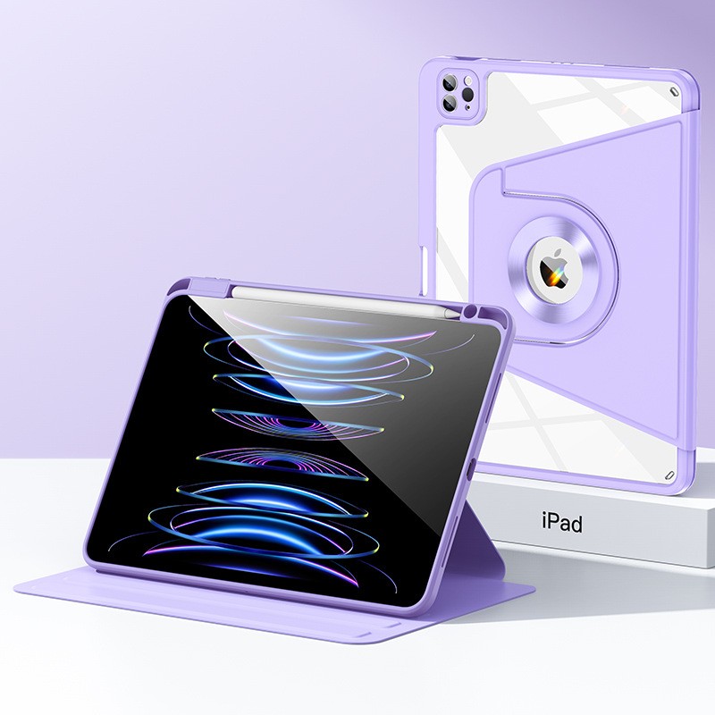 Magnetic Split Protective Shell With Pen Slot Rotatable Plane Housing