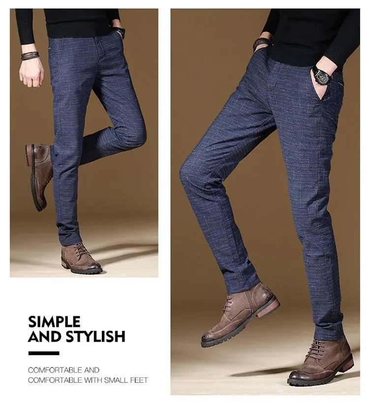 Men's Navy Blue Dress Pants
