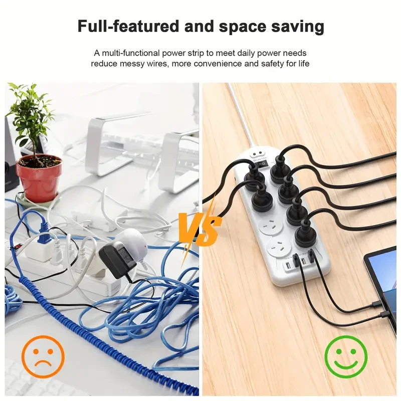 12-in-1 Power Strip - 8 AC & USB