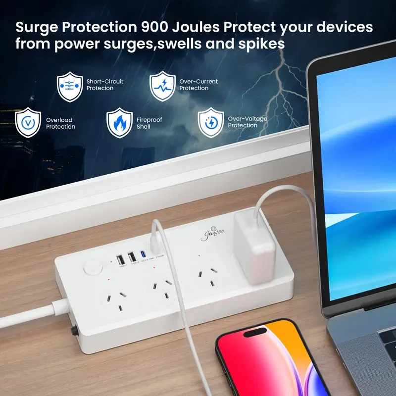 Jinvoo Surge Protector - 4 AC & USB
