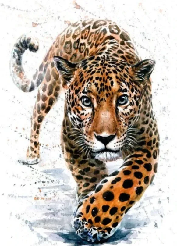 Leopard diamond painting