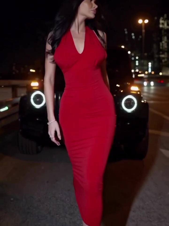 Red Halter Dress Formal