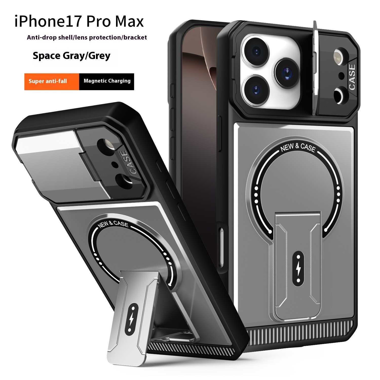 Mecha Bracket Magnetic Drop-resistant Phone Case