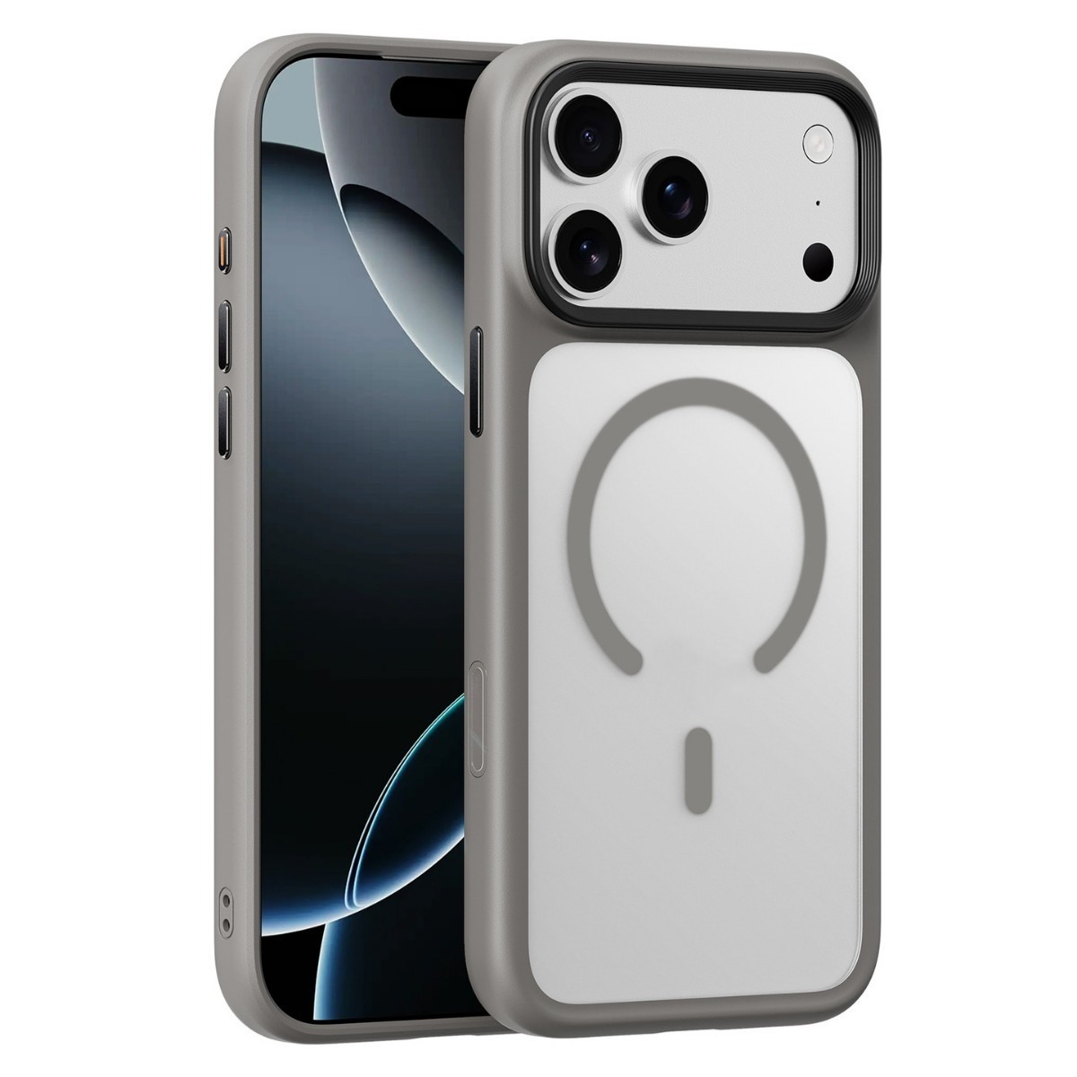 Applicable To 17ProMax Phone Case Skin Feeling Frosted Transparent Magnetic Drop-resistant Protective Cover