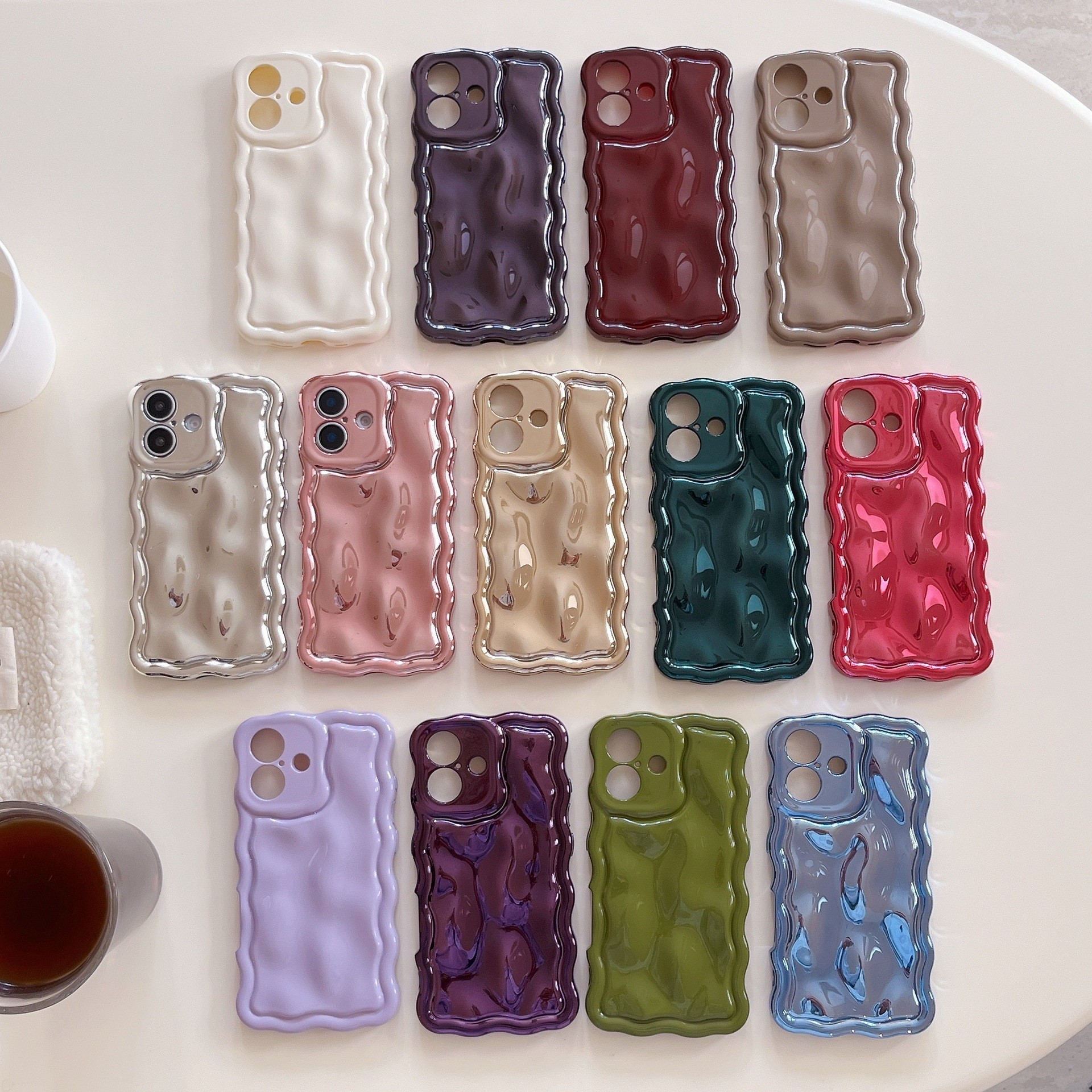 Ins Niche Water Ripple For 17pro Max Phone Case