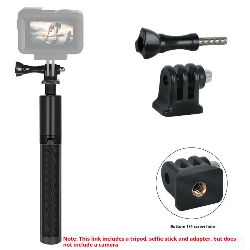 360 Selfie Stick Panoramic Camera Rotating Handle Time Extension Rod