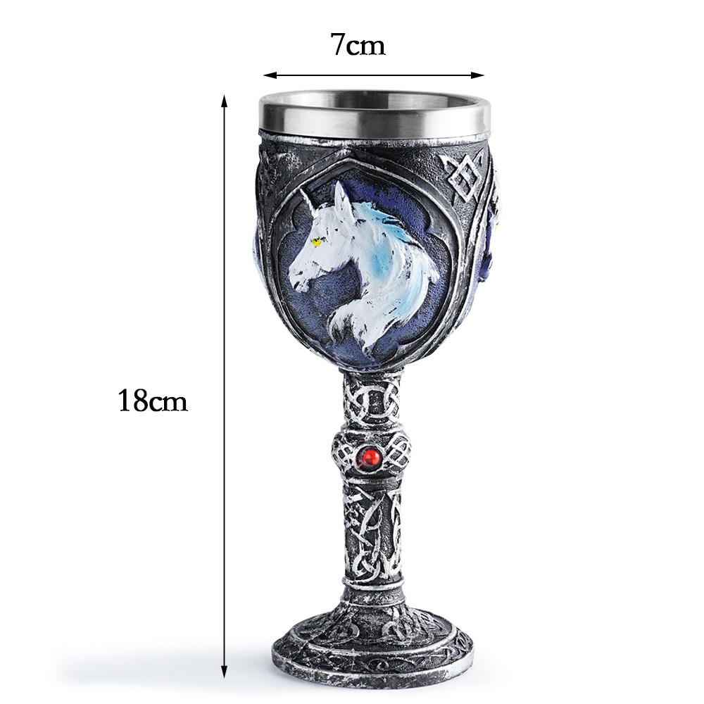 Skull Wine Glass Resin Skull