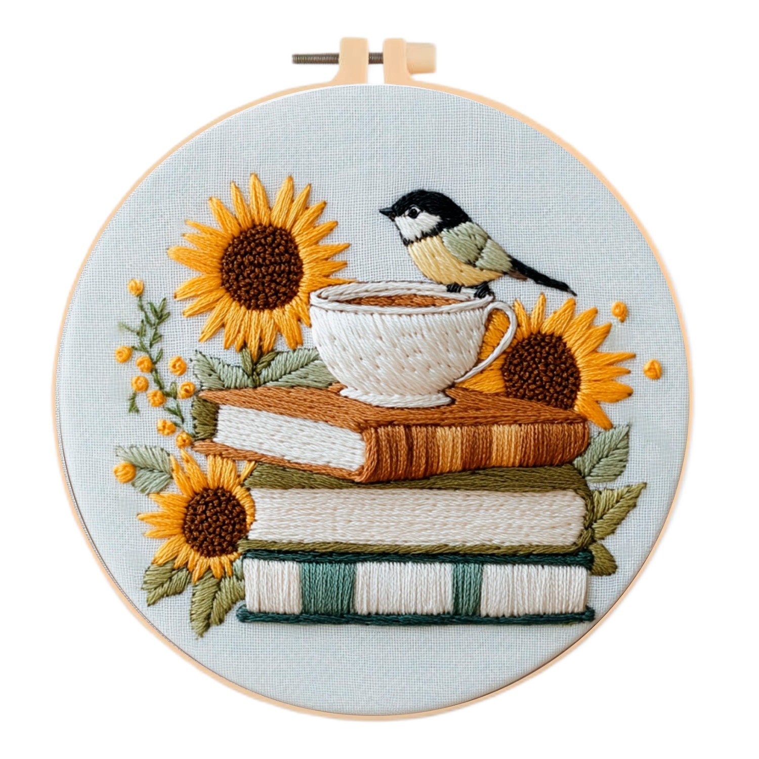 New Embroidery Bird Sunflower Series Material Package