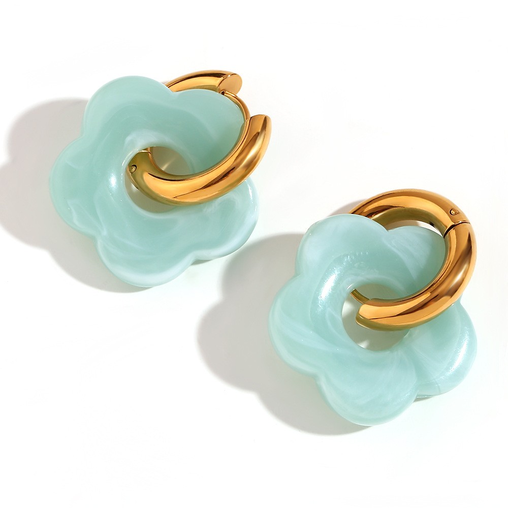 Colorful Flowers Ear Ring Minimalism Earrings Ornament