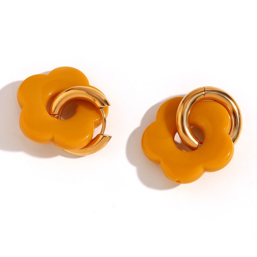 Colorful Flowers Ear Ring Minimalism Earrings Ornament