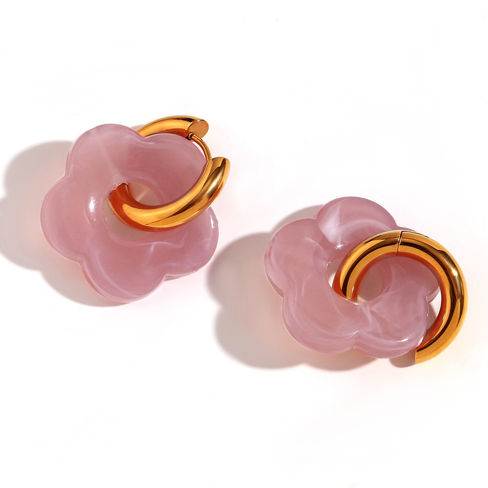 Colorful Flowers Ear Ring Minimalism Earrings Ornament