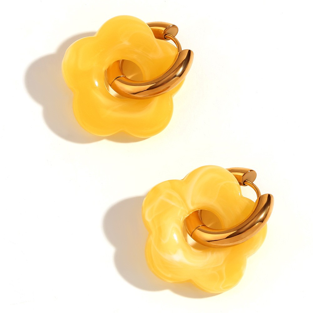 Colorful Flowers Ear Ring Minimalism Earrings Ornament