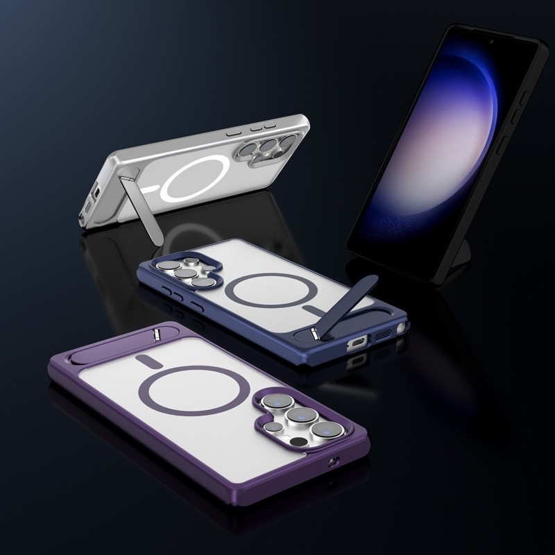 Applicable To S25ultra Magnetic Suction Phone Case Magsafe Oblique Turning Bracket