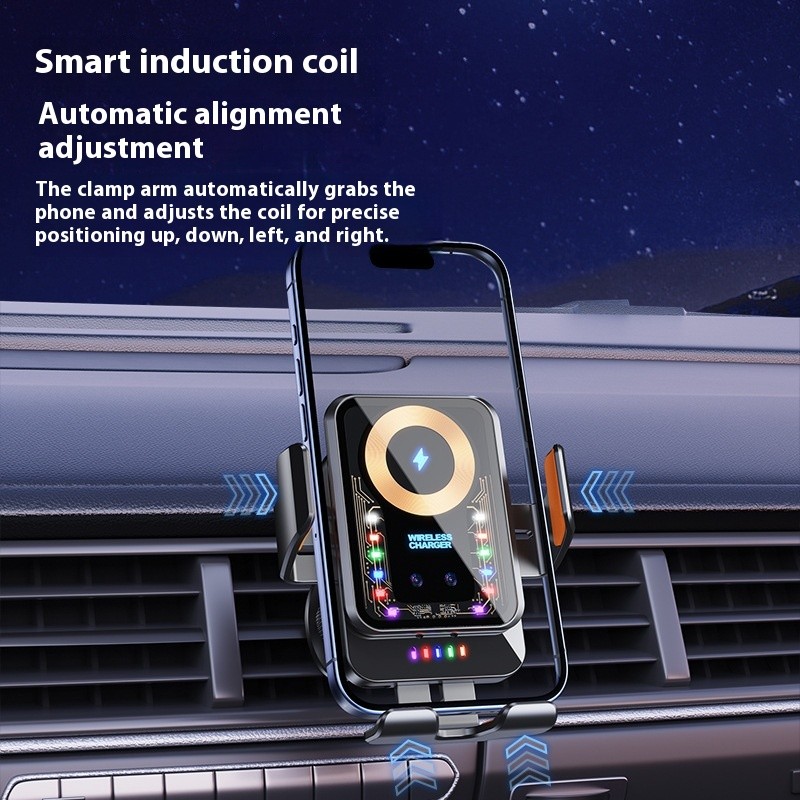 Car Wireless Charging Stand Fast Charge 15W High Power Automobile Phone Holder Gravity