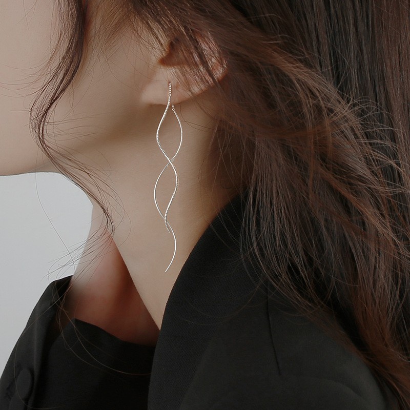 Wave Earrings Women's Fashion Minority Design Simple