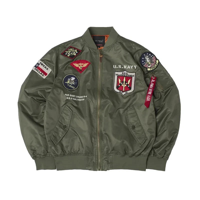 Fashion Airborne Division Badge Loose Men Jacket