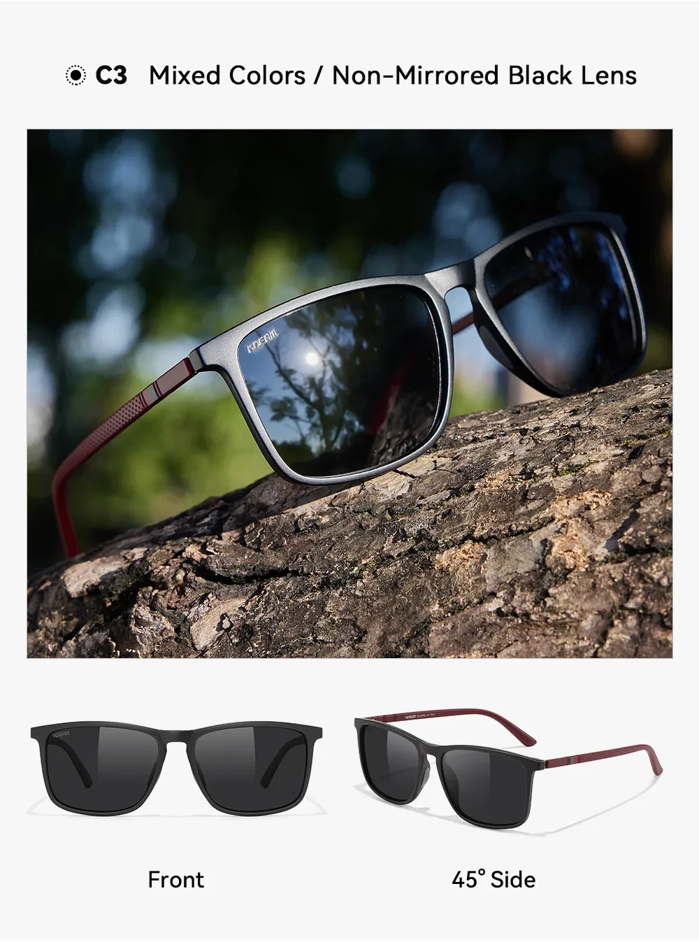 Grant Polarized Square Sunglasses