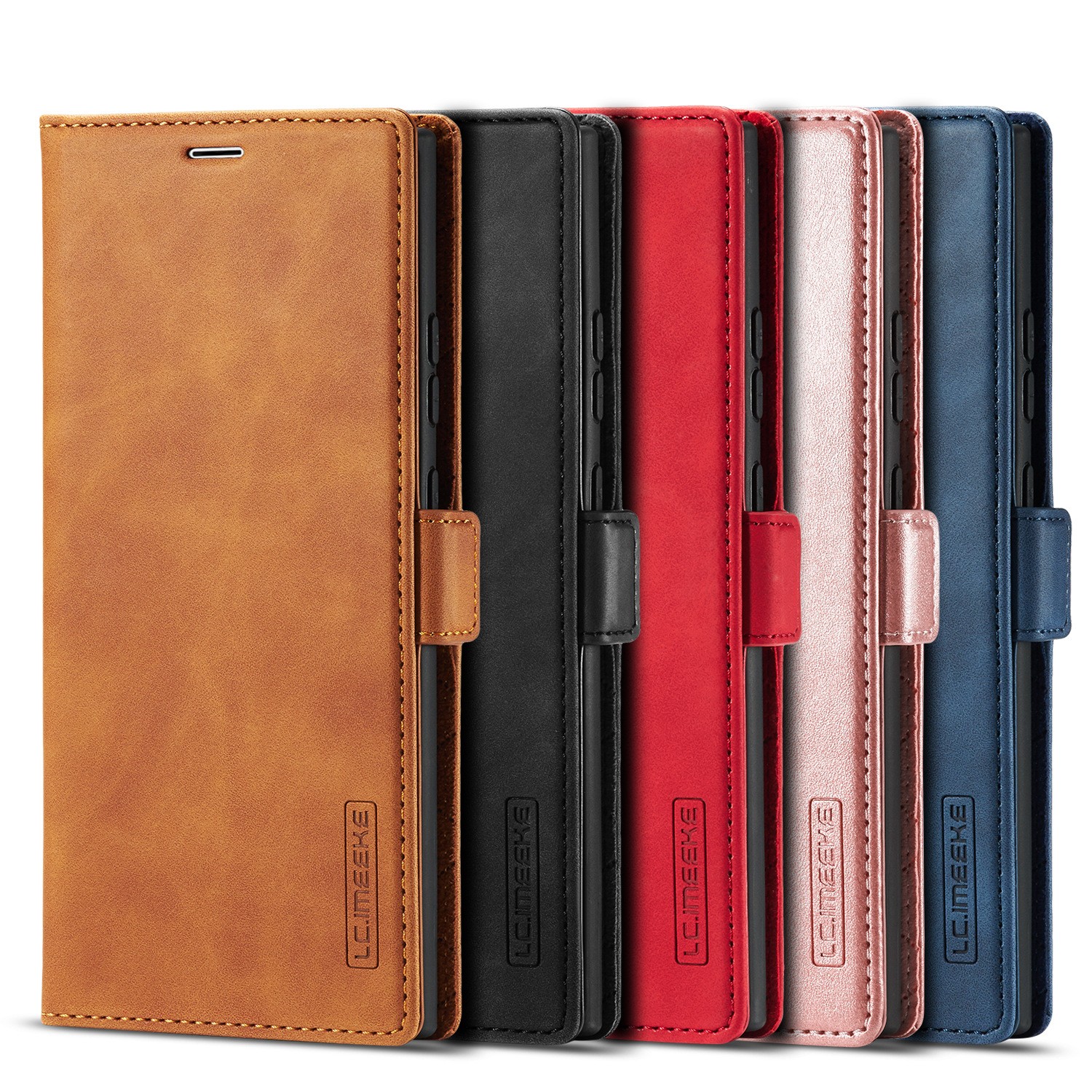 Casual Simple Leather Flip Phone Protective Case