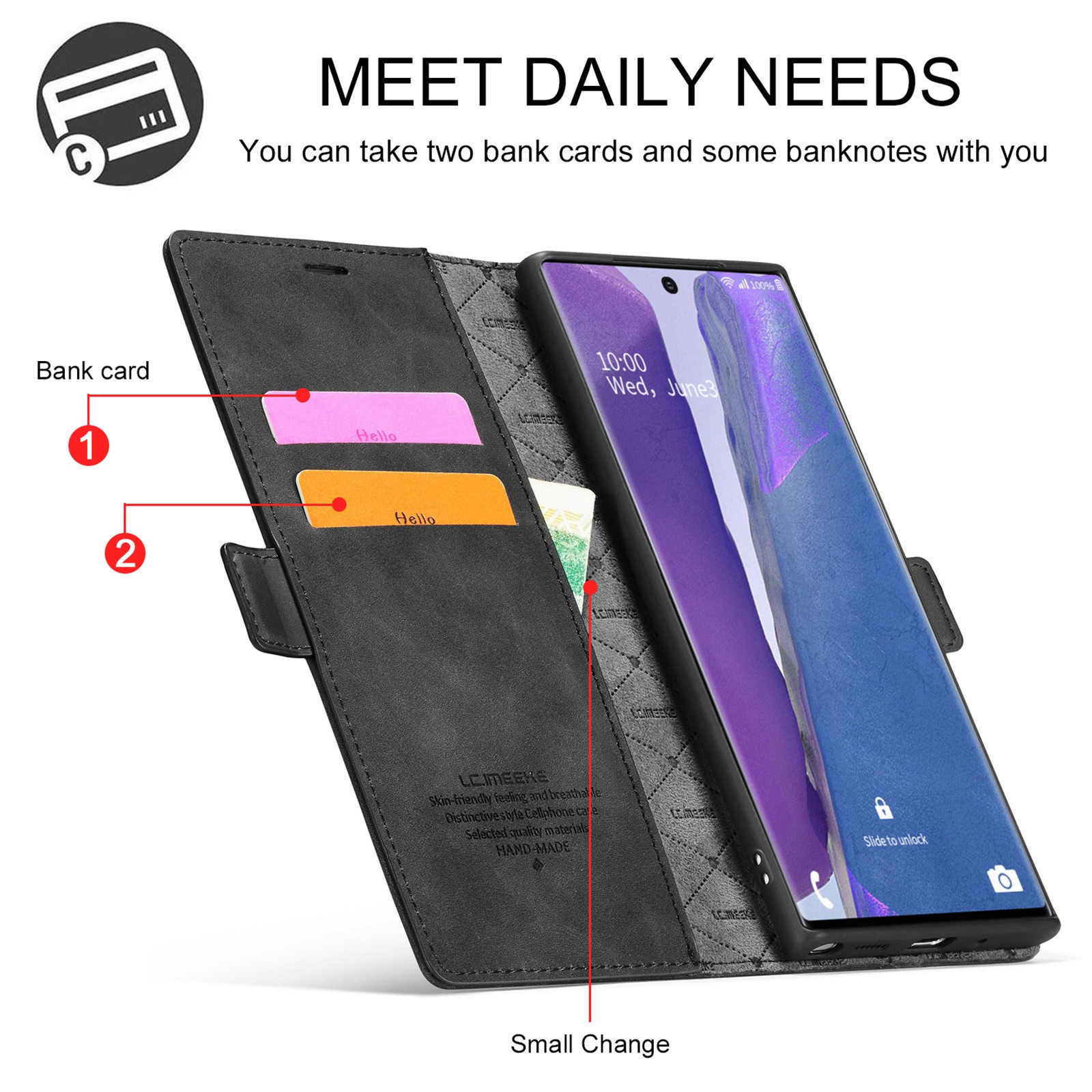 Casual Simple Leather Flip Phone Protective Case