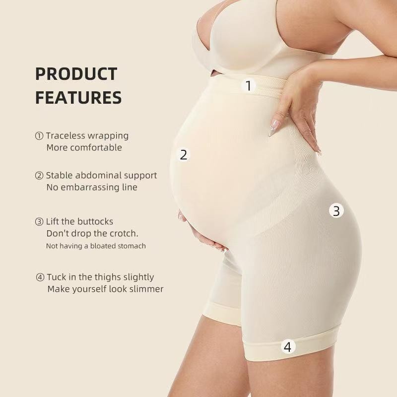 High Waist Belly Support Abdominal Pants Postpartum Body Shaping Bottoming Safety Pants