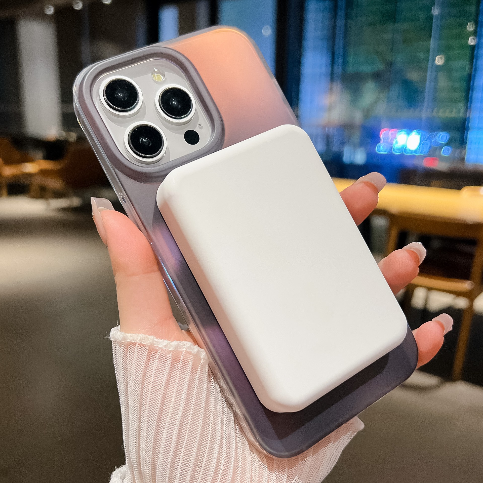 Gradient 14 Frosted Drop-resistant Protective Cover Magnetic Phone Case