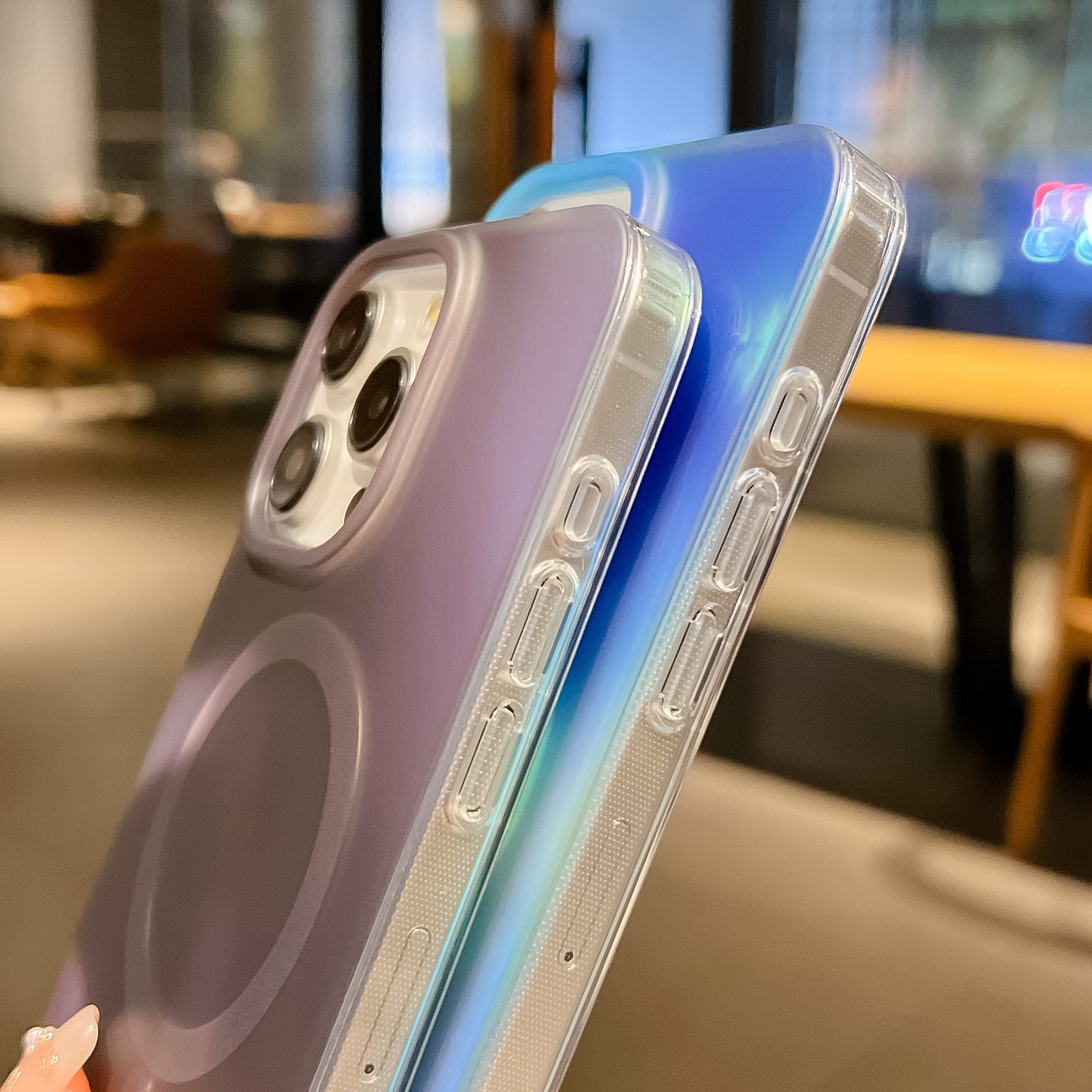 Gradient 14 Frosted Drop-resistant Protective Cover Magnetic Phone Case