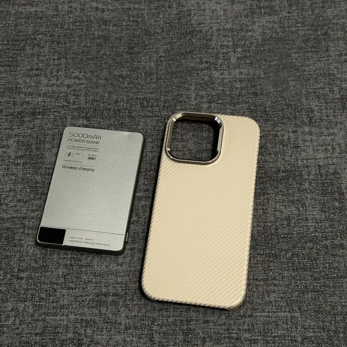 Magnetic Phone Case Carbon Fiber Texture Ultra-thin Protective Cover