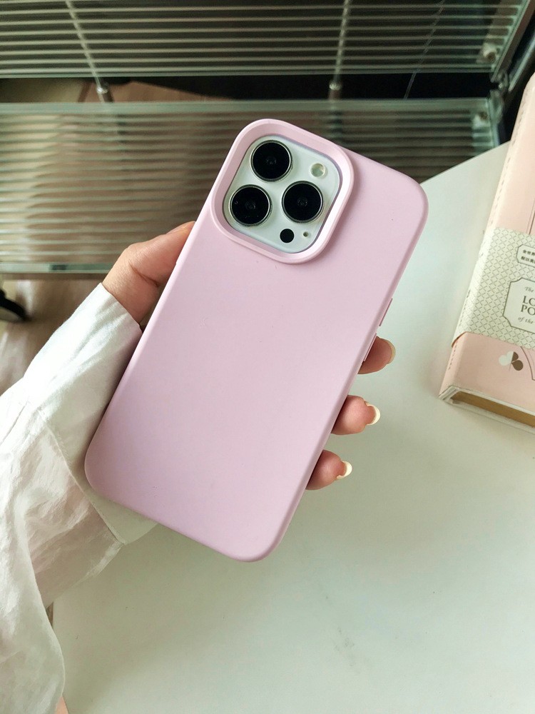 Solid Color Liquid Silicone Phone Case