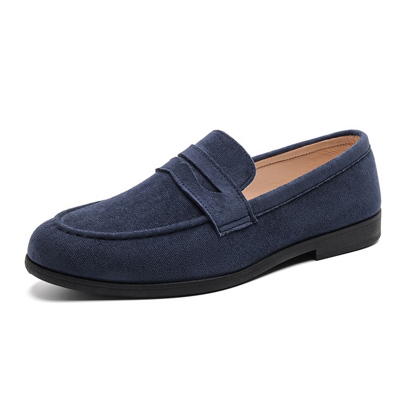 Square Toe Height Increasing Slip-on Loafers Men's Casual Shoes Platform