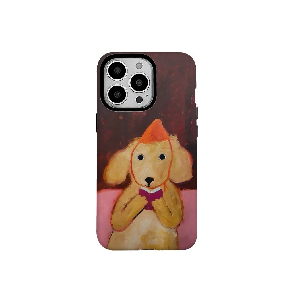 Puppy Reading Film Magnetic Two-in-one Phone Case