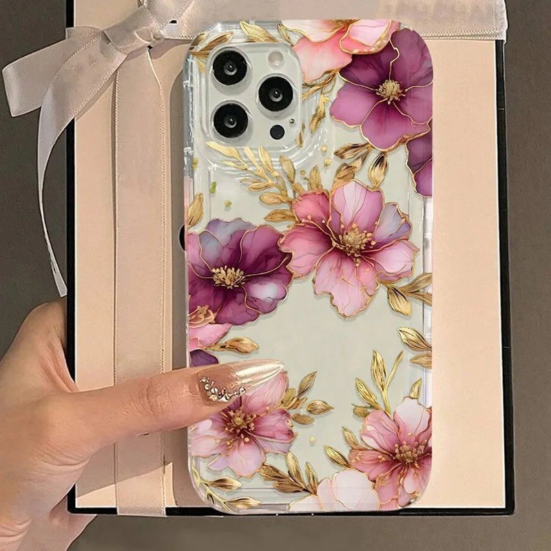 Purple Flowers Applicable To 12promax Air Spring Phone Case