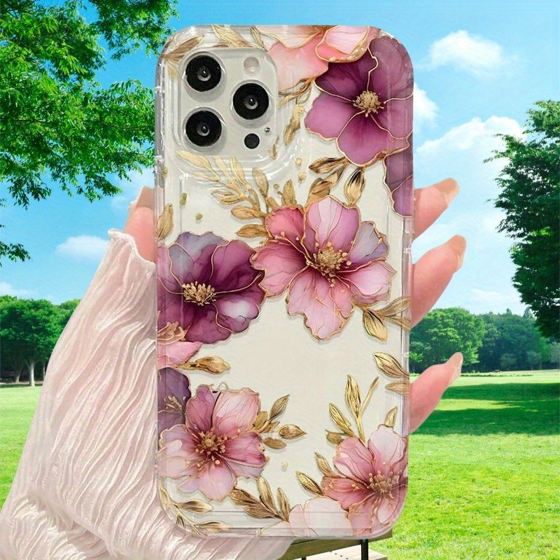 Purple Flowers Applicable To 12promax Air Spring Phone Case