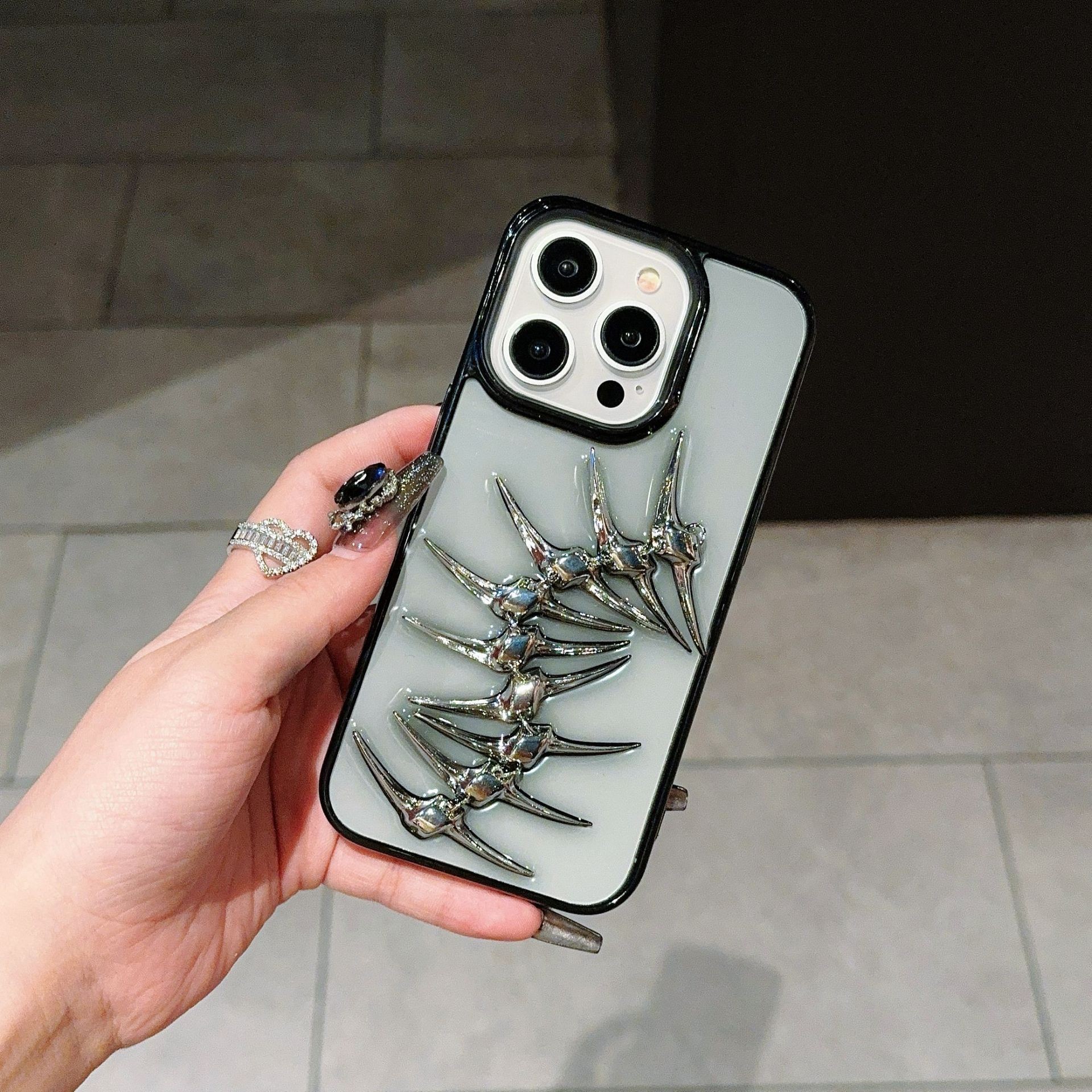 Fishbone Applicable To IPhone15promax14 Phone Case Epoxy