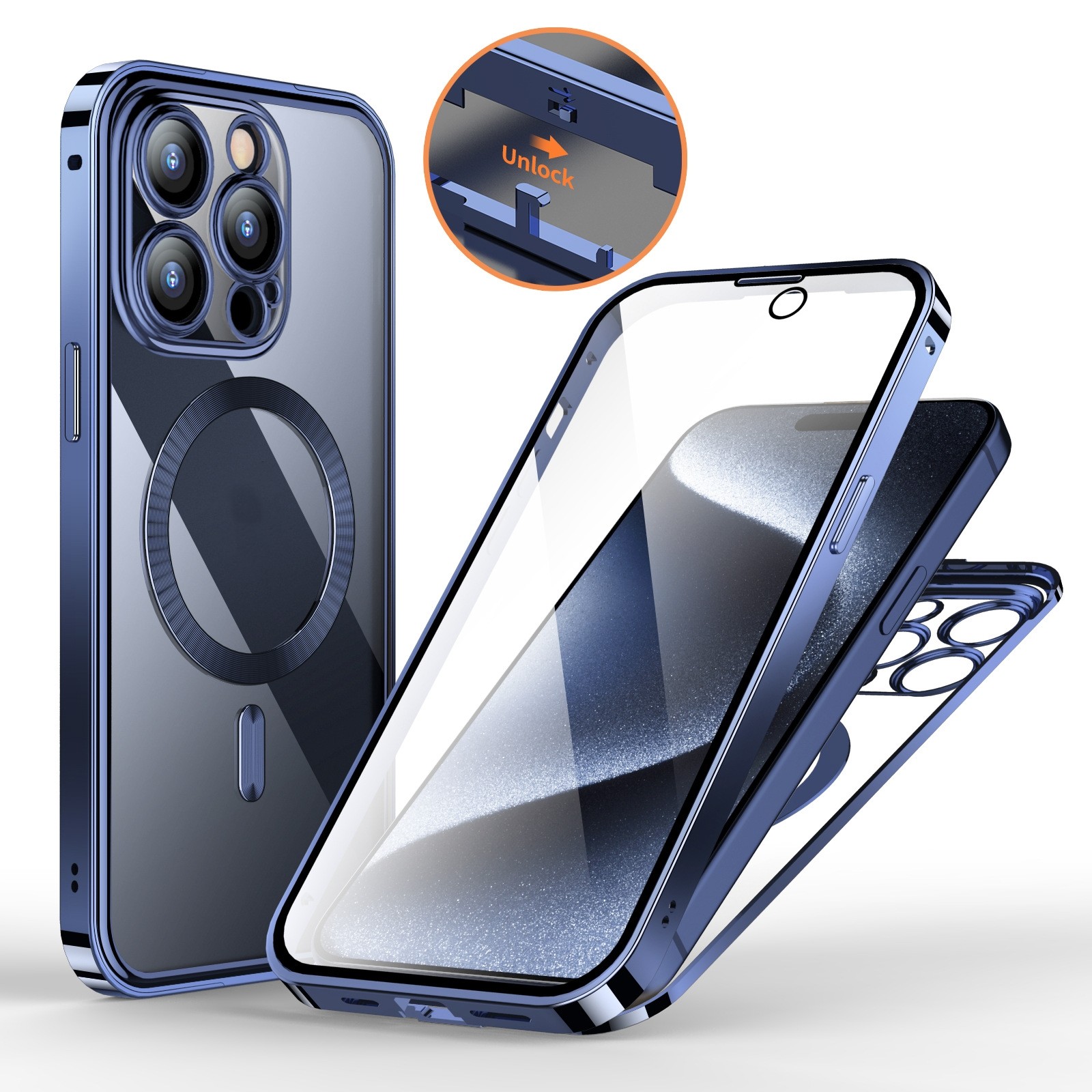 Fastener Double-sided HD Magnetic Protective Cover