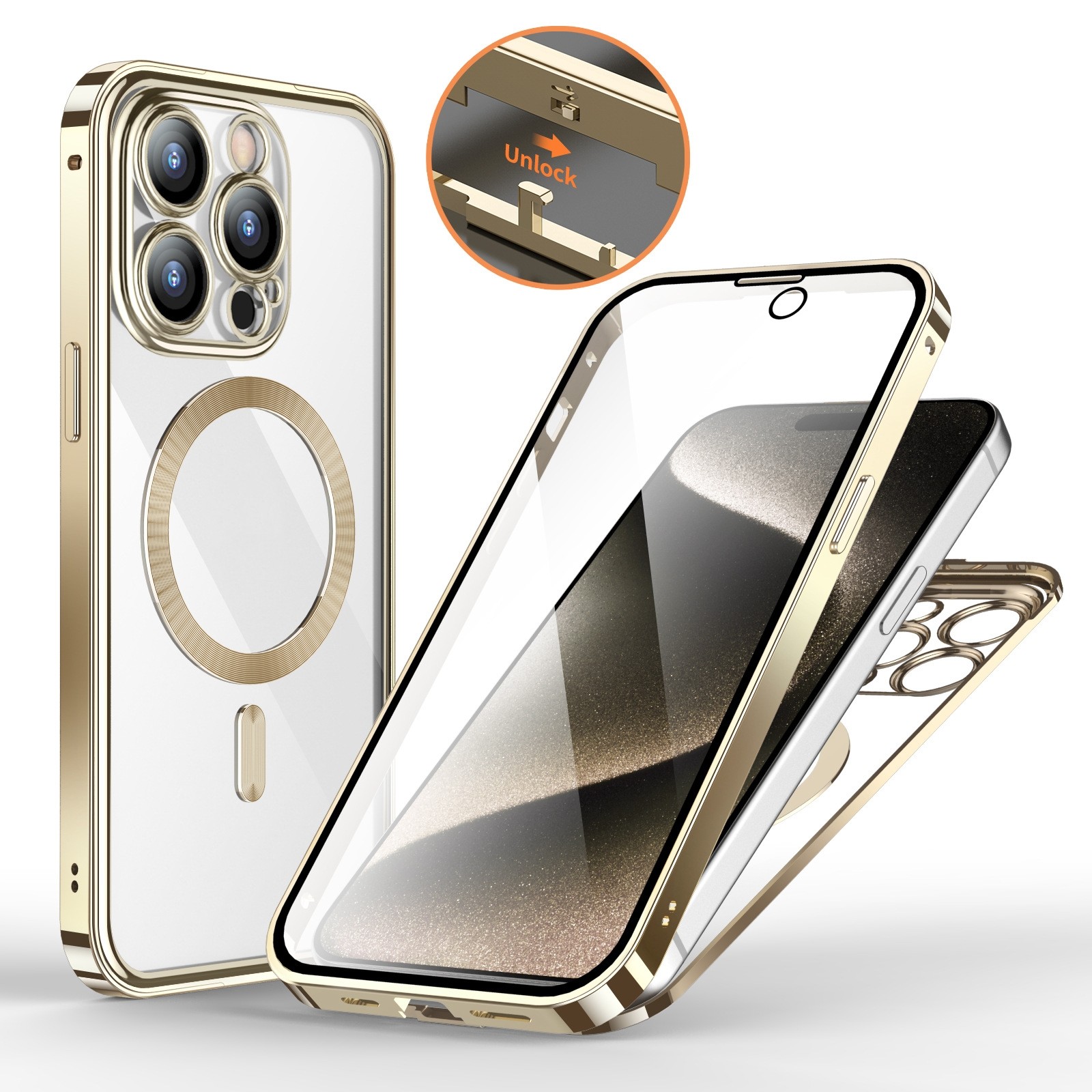 Fastener Double-sided HD Magnetic Protective Cover