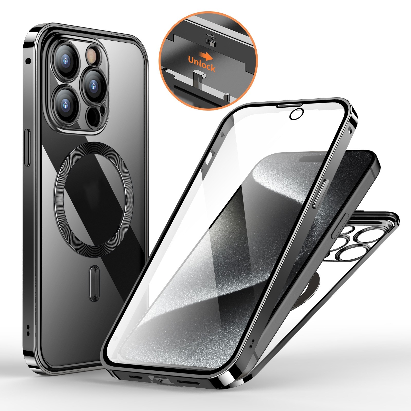 Fastener Double-sided HD Magnetic Protective Cover