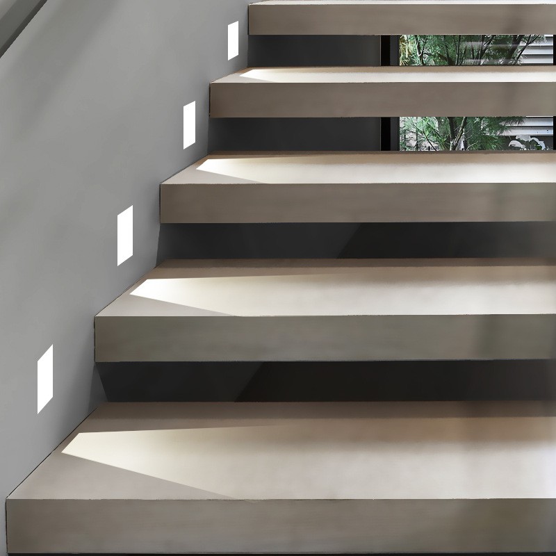 Frameless Waterproof Magnetic Long Square Stair Aisle Intelligent Induction Wall Lamp