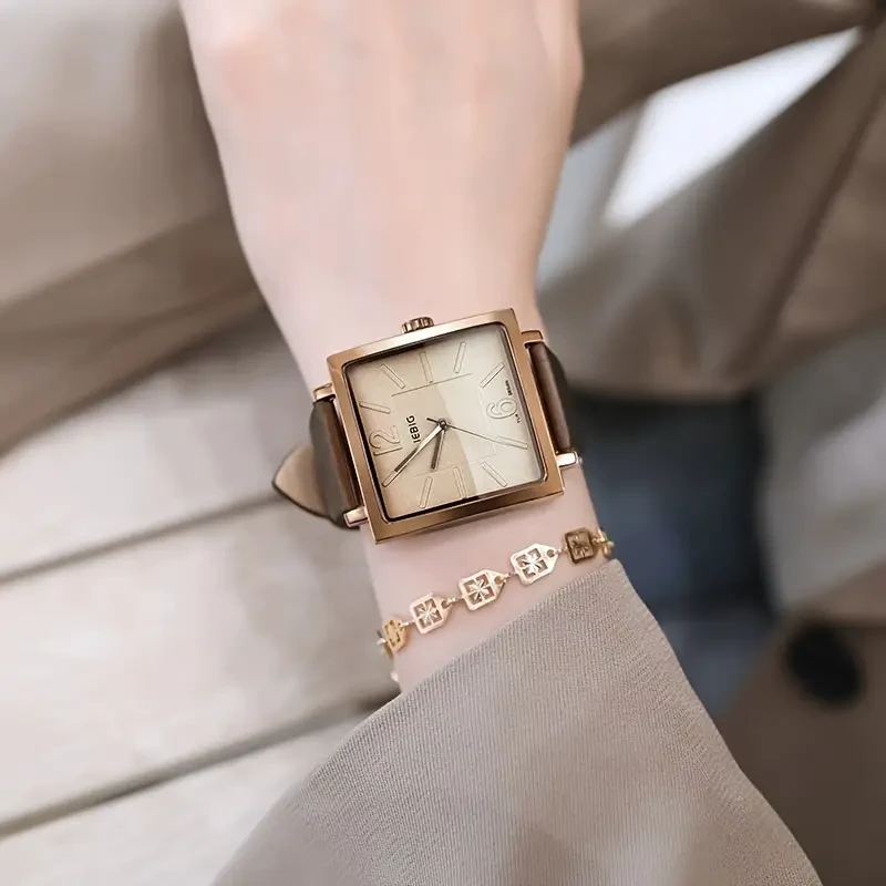 LIEBIG Women's Large Square Quartz Watch