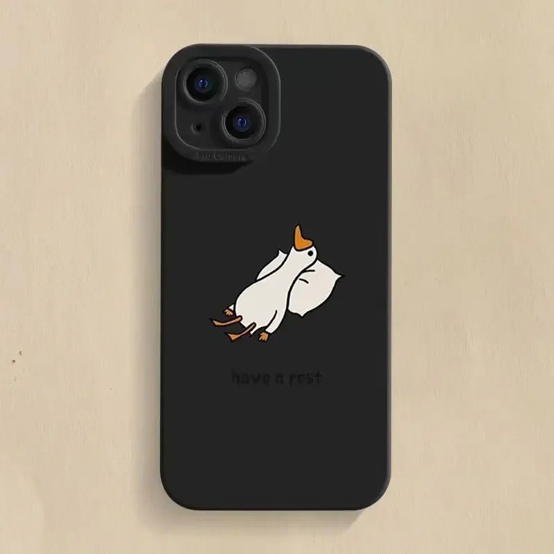 Creative Cute Cartoon Duck Silicone Phone Case