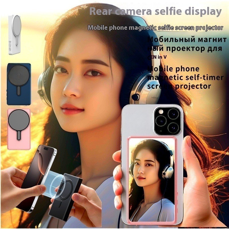 Magnetic Display Rear Monitoring Live Broadcast Remote Bluetooth Selfie HDMI Same Screen Device