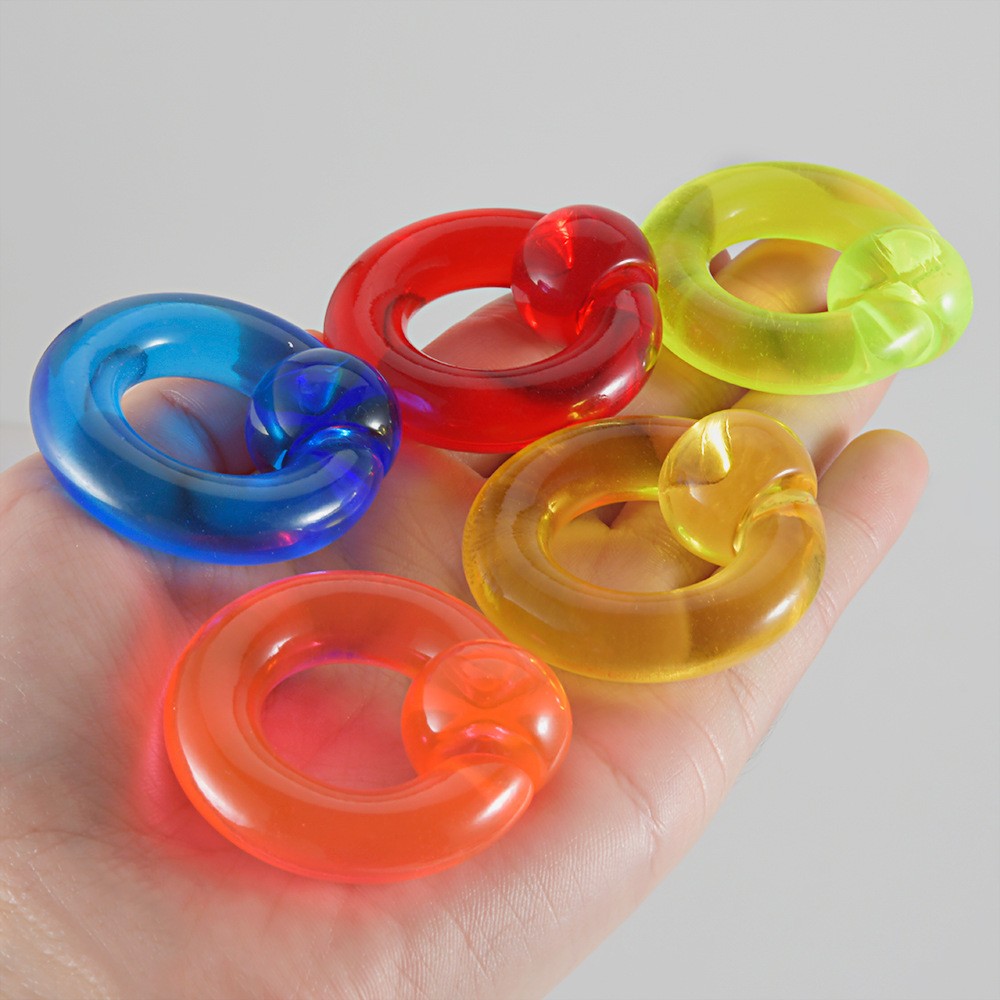 Big Size 11 Color Acrylic Bcr Card Ball Earrings
