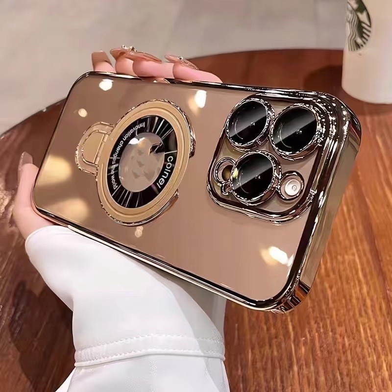 Phone Case Desert Gold Electroplating Pc Bracket