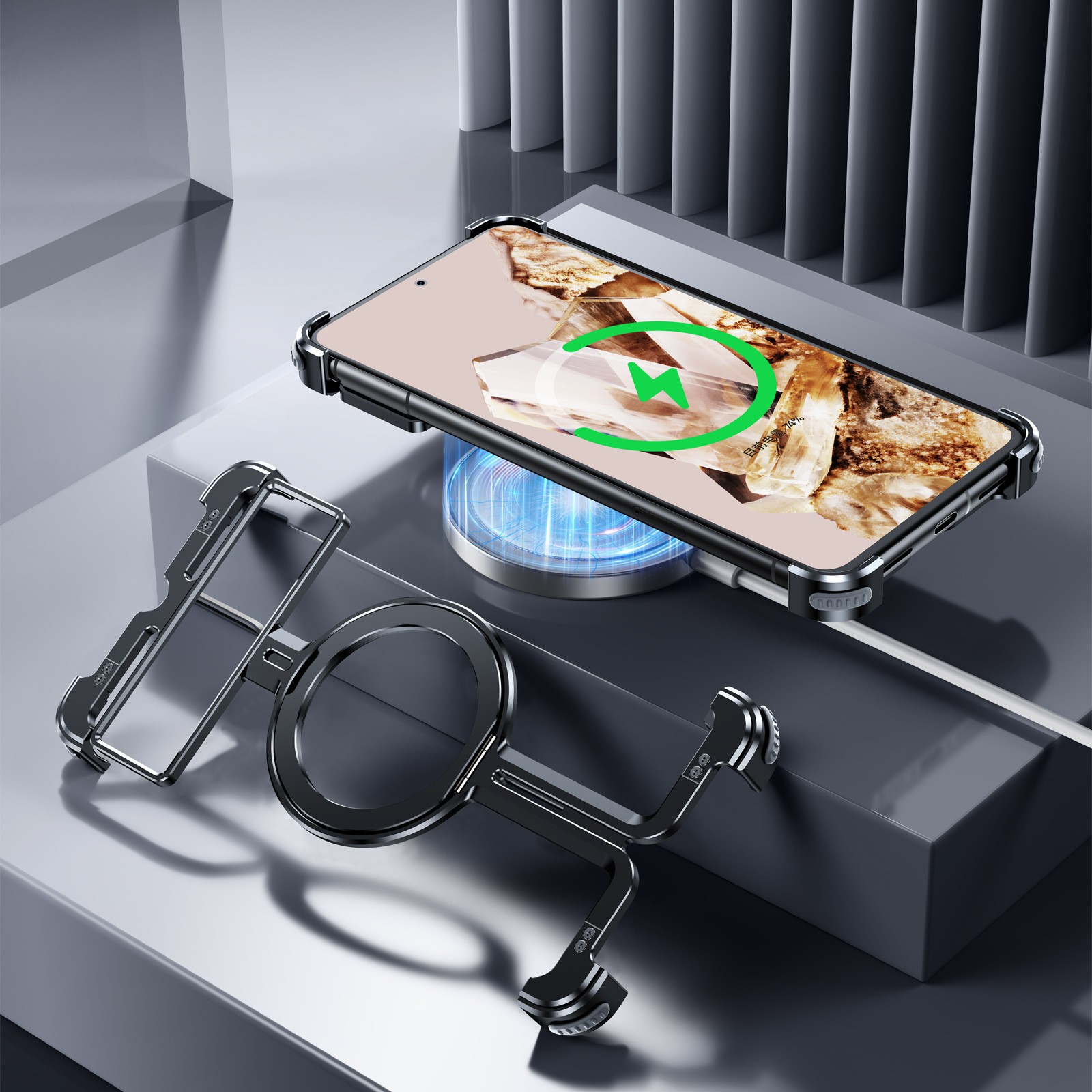 Phone Case Metal Magnetic Bracket Pixel9pro Fold Shell