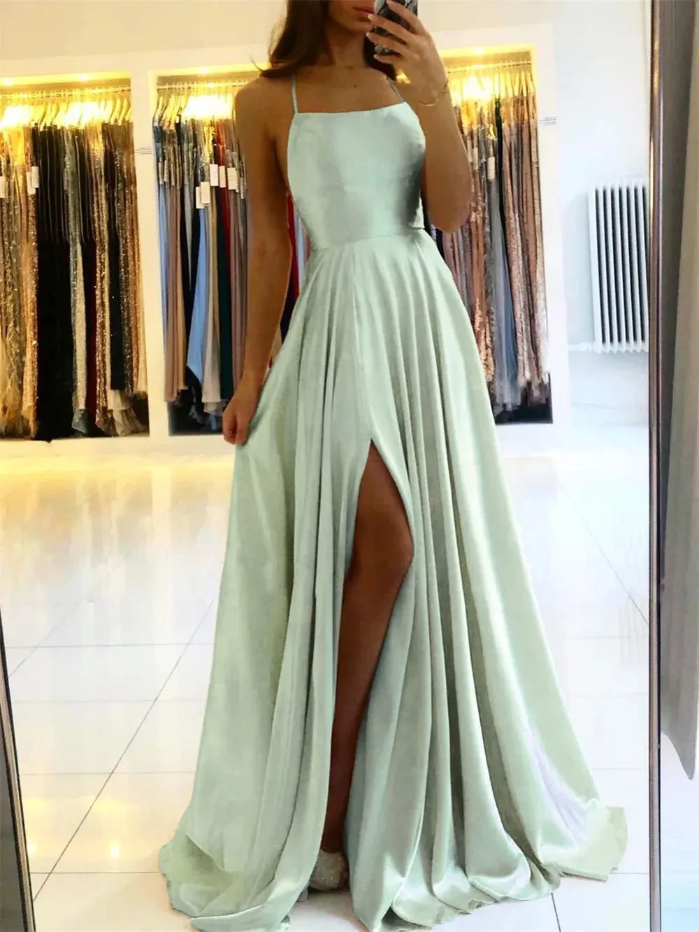 Bodycon Satin Maxi Dress