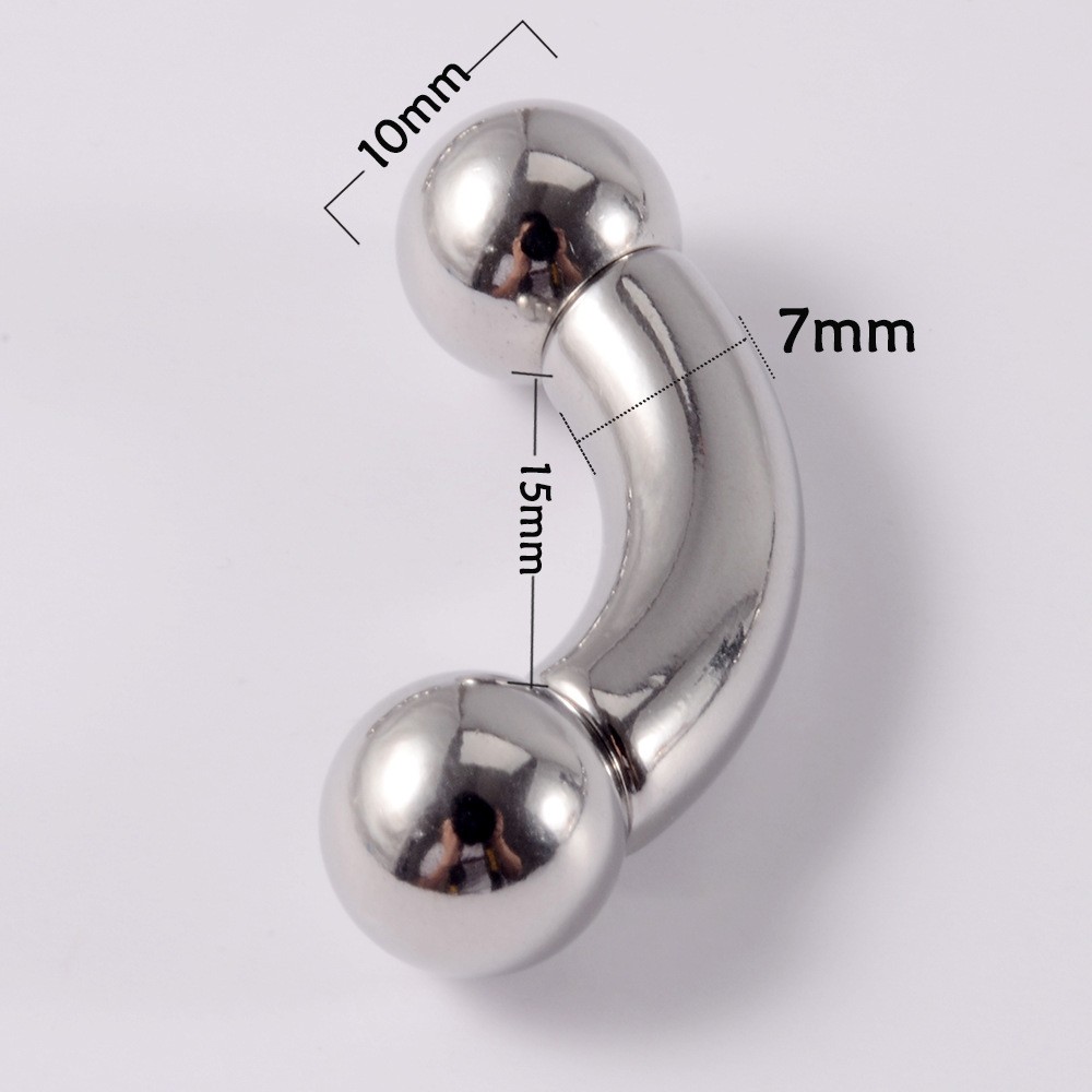 Stainless Steel Curved Rod Body Piercing Earrings