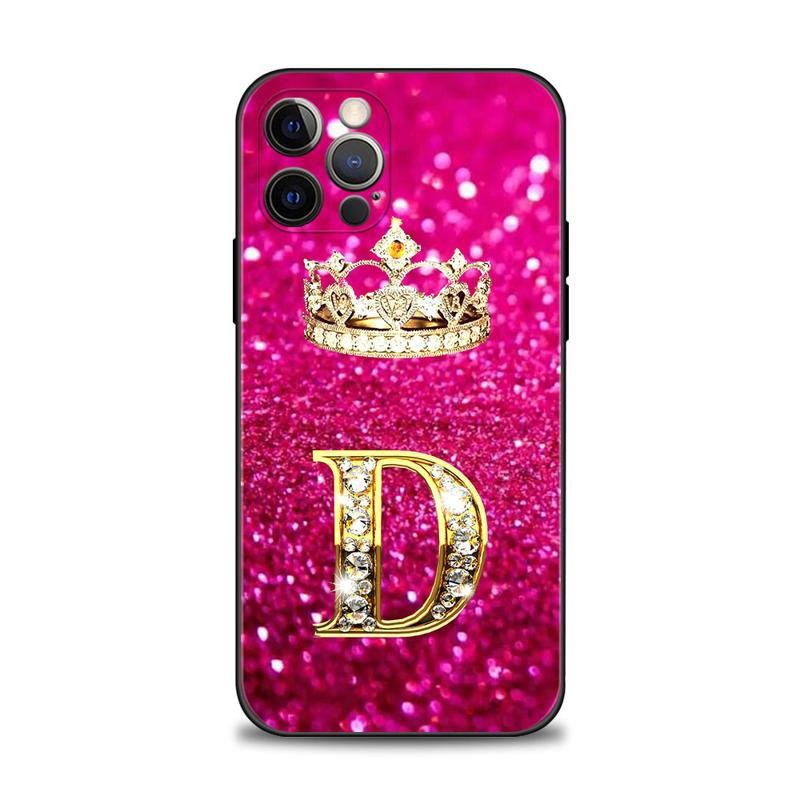 Golden Diamond King Crown Letters Phone Case